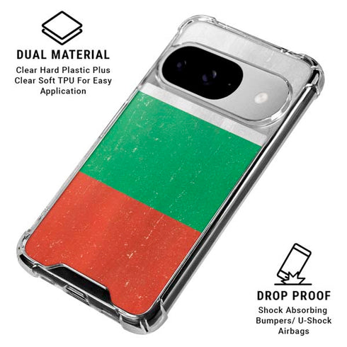 Bulgarian Flag Distressed Google Pixel 10 Clear Case
